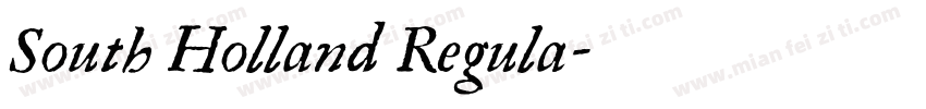 South Holland Regula字体转换